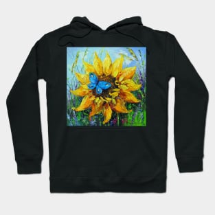 Sunflower and butterfly Hoodie